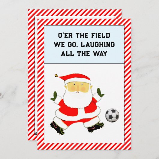 サッカークリスマスカード シーズンカード (正面/裏面)