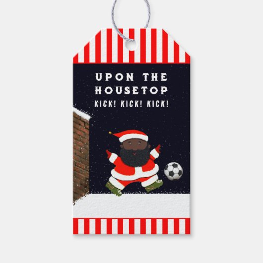 サッカークリスマスギフトタグ ギフトタグ (正面)