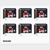 サッカークリスマスギフトタグ スクエアシール (シート)