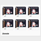 サッカークリスマスギフトタグ スクエアシール (シート)