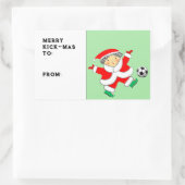 サッカークリスマスギフトタグ 長方形シール (バッグ)