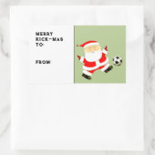 サッカークリスマスギフトタグ 長方形シール (バッグ)