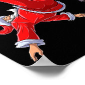 サッカークリスマスサンタサイクリングキッククリスマス少年兵 ポスター (角)