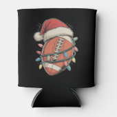 サッカークリスマスサンタハットホリデースポーツ 缶クーラー (正面)
