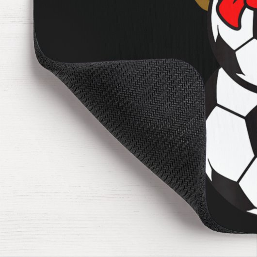 サッカークリスマスサンタ帽子雪だるま面白いサッカーファンC マウスパッド (コーナー)