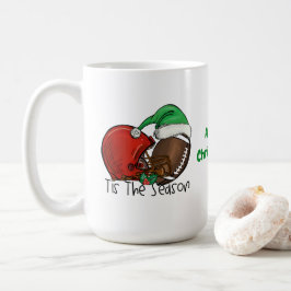 サッカークリスマスシーズンレッドグリーンブラウン コーヒーマグカップ