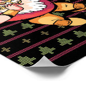 サッカークリスマスチームサンタ ポスター (角)