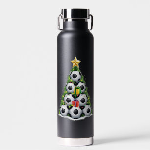 サッカークリスマスツリークリスマス選手の少年 ウォーターボトル