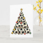 サッカークリスマスツリー カード (黄色い花)