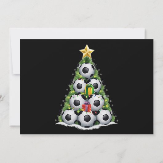 サッカークリスマスツリー クリスマスプレーヤー少年 シーズンカード (正面)