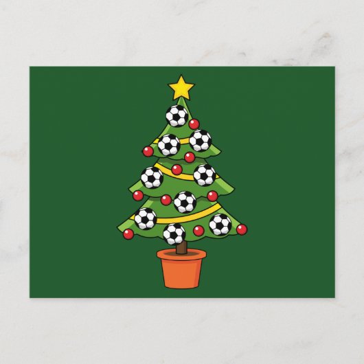 サッカークリスマスツリー シーズンポストカード (正面)
