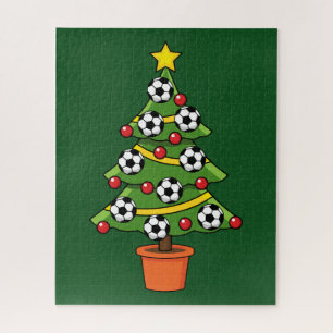 サッカークリスマスツリー ジグソーパズル