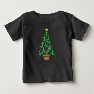 サッカークリスマスツリー ベビーTシャツ
