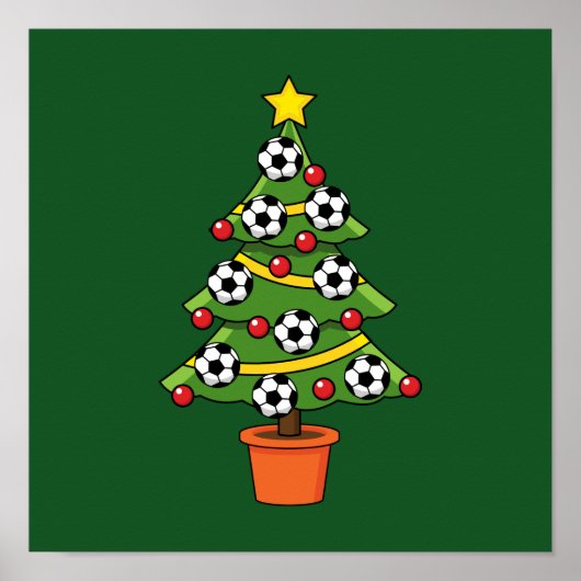 サッカークリスマスツリー ポスター (正面)