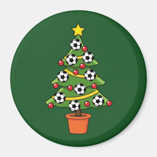 サッカークリスマスツリー マグネット (正面)