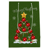 サッカークリスマスツリー ミディアムペーパーバッグ (裏面)