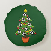サッカークリスマスツリー ラウンドクッション (裏面)