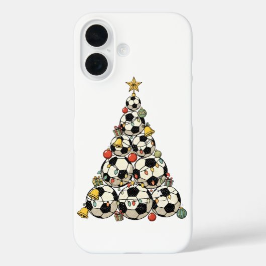 サッカークリスマスツリー Case-Mate iPhoneケース (裏面)