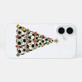 サッカークリスマスツリー iPhone 16ケース (裏面横)