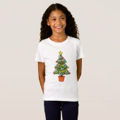 サッカークリスマスツリー Tシャツ (正面フル)