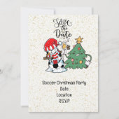 サッカークリスマスパーティー保存日 招待状 (正面)