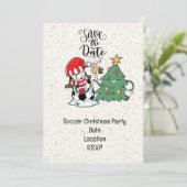 サッカークリスマスパーティー保存日 招待状 (スタンド正面)