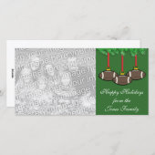 サッカークリスマスフォトカード シーズンカード (正面/裏面)