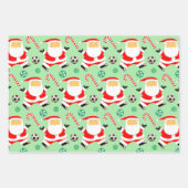 サッカークリスマスプレゼントのラッピング紙 ラッピングペーパーシート (正面)