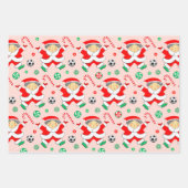 サッカークリスマスプレゼントのラッピング紙 ラッピングペーパーシート (正面3)