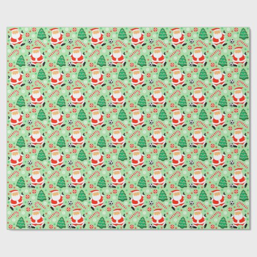 サッカークリスマスプレゼントのラッピング紙 ラッピングペーパー (フラット)