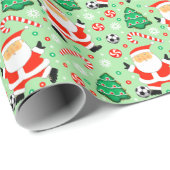 サッカークリスマスプレゼントのラッピング紙 ラッピングペーパー (ロールコーナー)