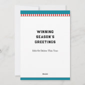 サッカークリスマスホリデーカード シーズンカード (裏面)