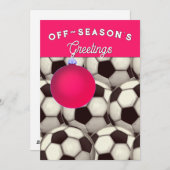 サッカークリスマスホリデーカード シーズンカード (正面/裏面)