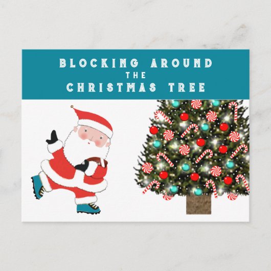 サッカークリスマスホリデーカード シーズンポストカード (正面)