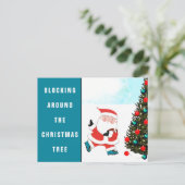 サッカークリスマスホリデーカード シーズンポストカード (スタンド正面)