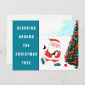 サッカークリスマスホリデーカード シーズンポストカード (正面/裏面)