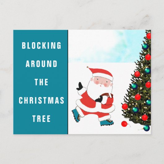 サッカークリスマスホリデーカード シーズンポストカード (正面)