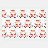 サッカークリスマスホリデーギフトアイディア ラッピングペーパーシート (正面2)