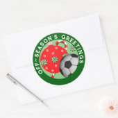 サッカークリスマスホリデーギフトシール ラウンドシール (封筒)