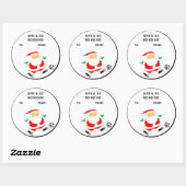 サッカークリスマスホリデーギフトラベル ラウンドシール (シート)