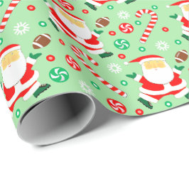 サッカークリスマスホリデーギフト ラッピングペーパー