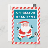 サッカークリスマスホリデーポストカード シーズンポストカード (正面/裏面)