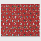 サッカークリスマスラッピング紙サッカーラッピング ラッピングペーパー (フラット)
