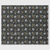 サッカークリスマスラッピング紙 ラッピングペーパー (フラット)