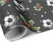 サッカークリスマス包装紙 ラッピングペーパー (ロールコーナー)