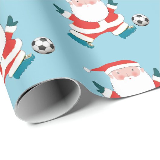 サッカークリスマス包装紙 ラッピングペーパー (ロールコーナー)