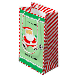 サッカークリスマス小さいギフトバッグ スモールペーパーバッグ