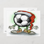 サッカークリスマス シーズンポストカード (正面/裏面)