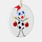 サッカークリスマス セラミックオーナメント (右)