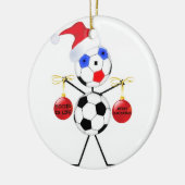 サッカークリスマス セラミックオーナメント (左)